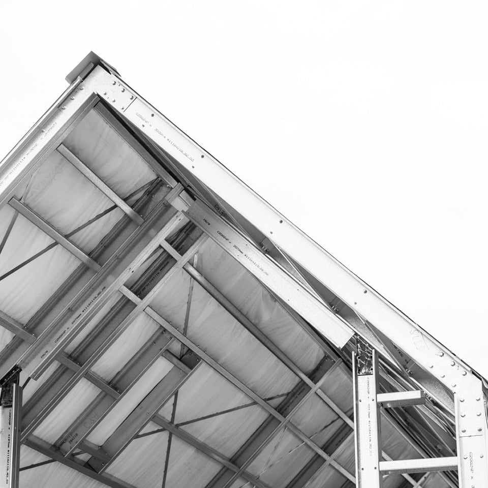 Metal roof structure of a Shed House
